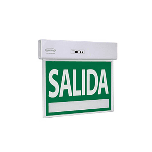 Letrero de Salida Doble Cara LED Segurimax con Luz Fría 240V IP20