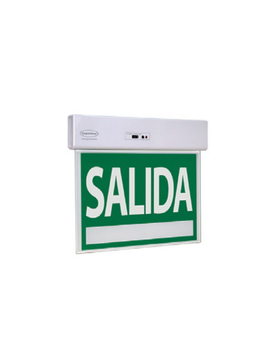 Letrero de Salida Doble Cara LED Segurimax con Luz Fría 240V IP20 1