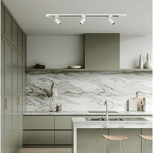 Foco Para Riel Monofásico Porta GU10 Carcasa Blanca