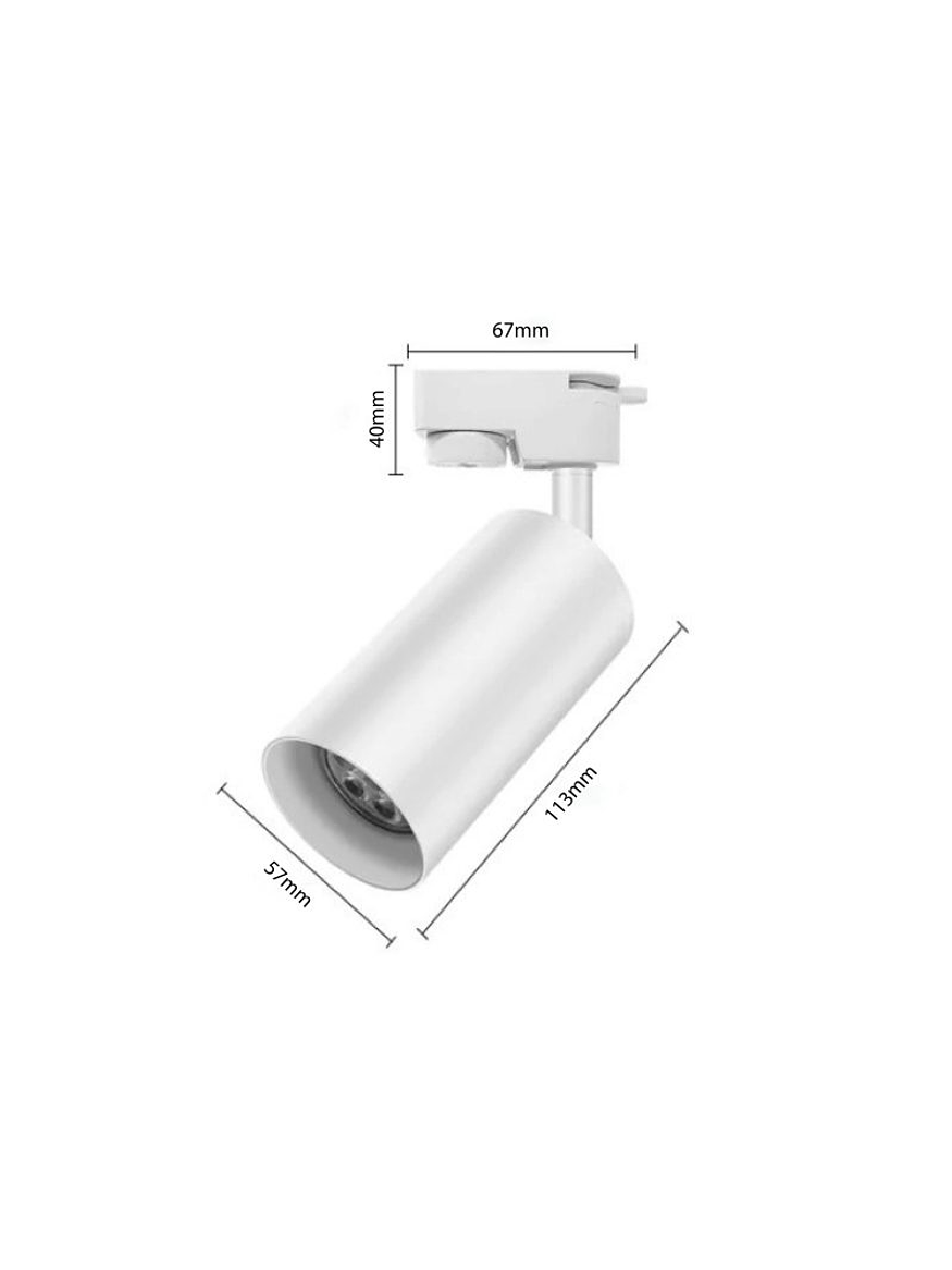 Foco Para Riel Monofásico Porta GU10 Carcasa Blanca 3