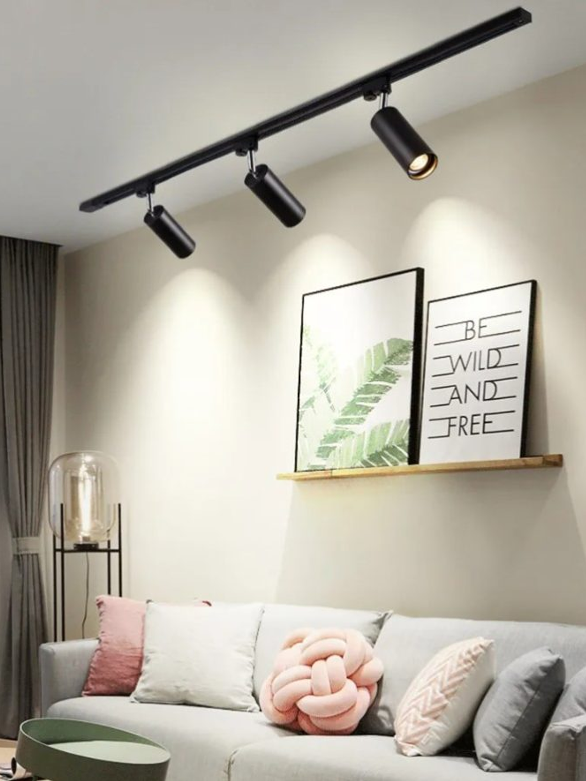 Foco Riel Porta Gu10 Negro 3