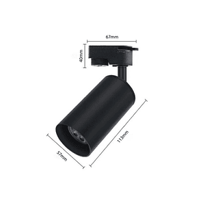 Foco Riel Porta Gu10 Negro