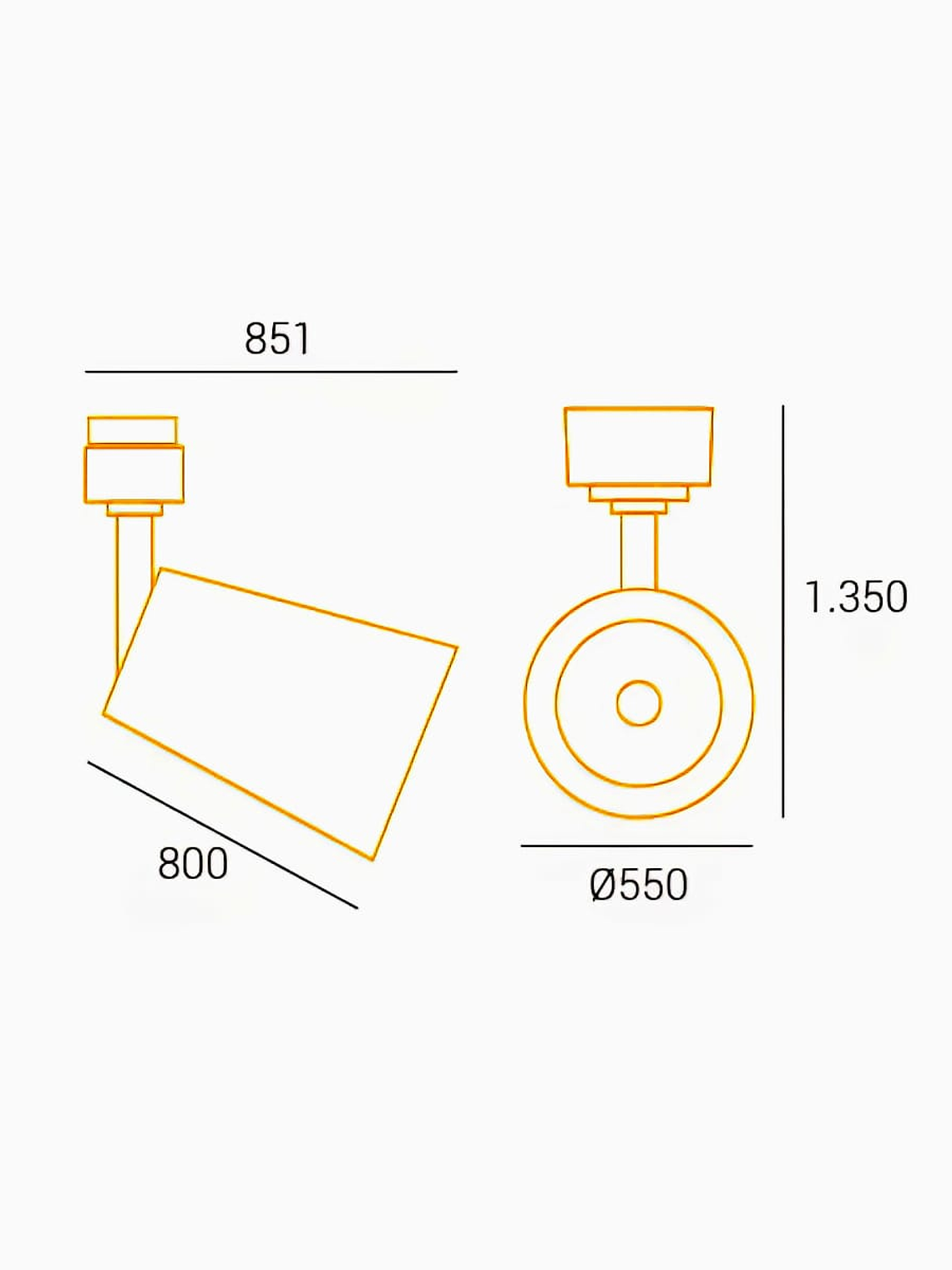 Pack 3 Foco GU10 Riel Monofásico 1Metros Blanco Luz Cálida  4