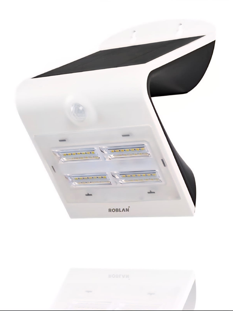  Aplique Solar LED 4W Sensor IP65 3000K / 4000K Blanco/Negro 1