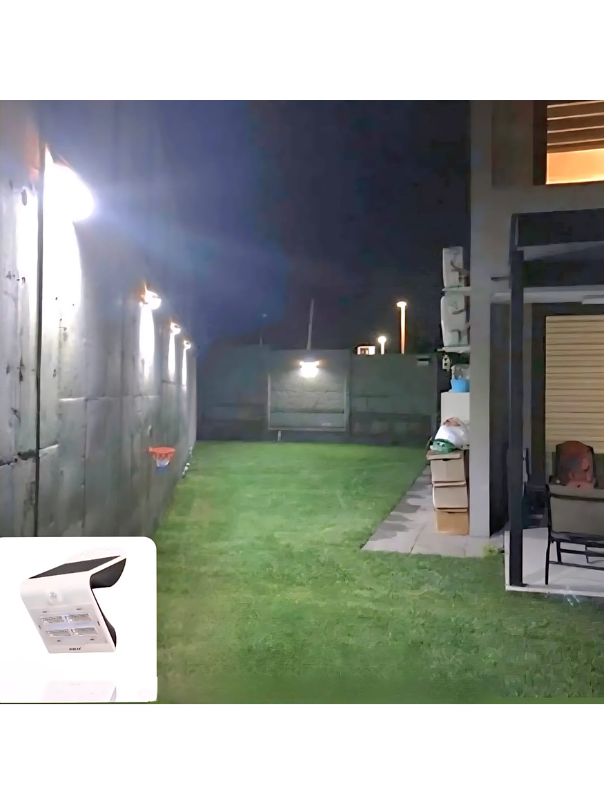  Aplique Solar LED 4W Sensor IP65 3000K / 4000K Blanco/Negro 5