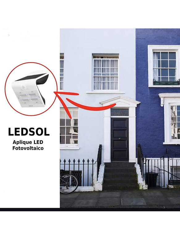  Aplique Solar LED 4W Sensor IP65 3000K / 4000K Blanco/Negro 6