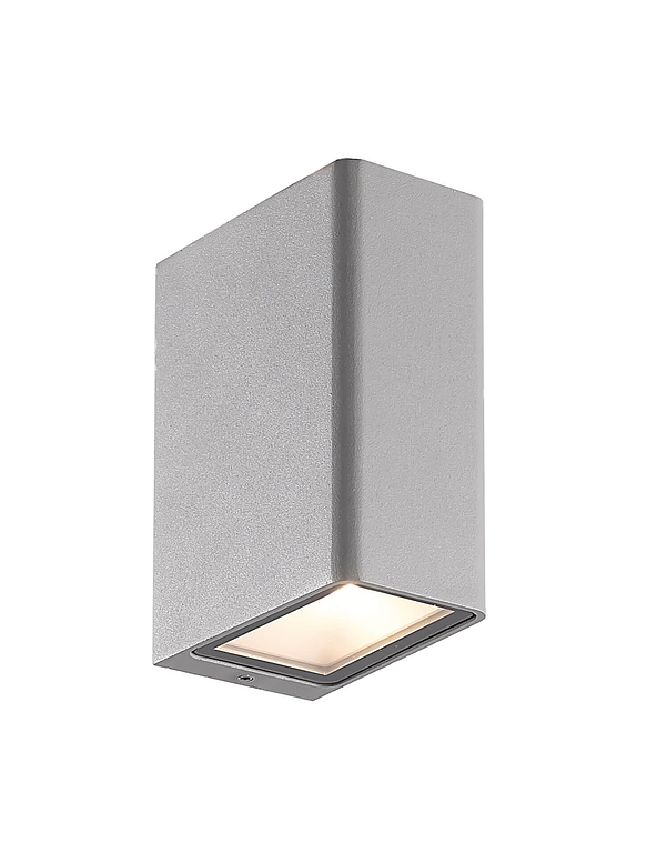 Aplique LED Exterior Bifocal 13W Luz Cálida IP54 Plata 2