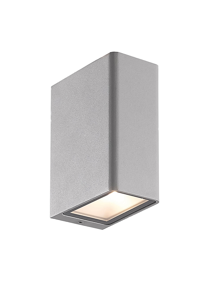 Aplique LED Exterior Bifocal 13W Luz Cálida IP54 Plata 2