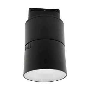 Foco Riel Monofásico LED 12W 3000K Luz Cálida Negro