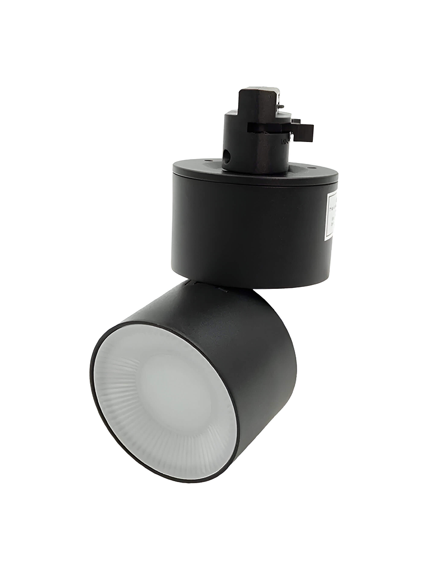 Foco Riel Monofásico LED 12W 4300K Luz Neutra Negro 1