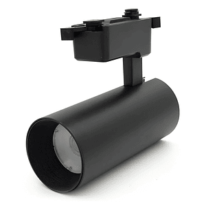 Foco Riel LED Monofásico 20W 3000k Luz Cálido Negro