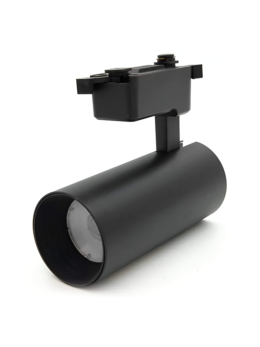 Foco Riel LED Monofásico 20W 4300k Luz Neutra Negro 1