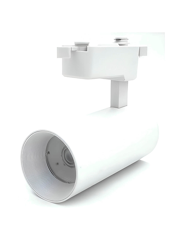 Foco Riel LED Monofásico 20W 3000k Luz Cálida Blanco 1