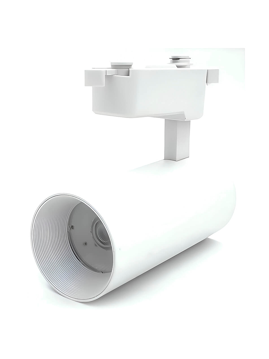 Foco Riel LED Monofásico 30W 3000k Luz Cálida Blanco 1