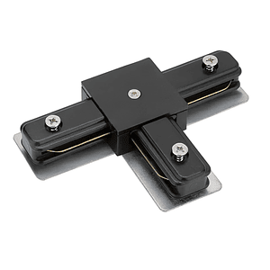 Conector Riel Monofásico T Negro 