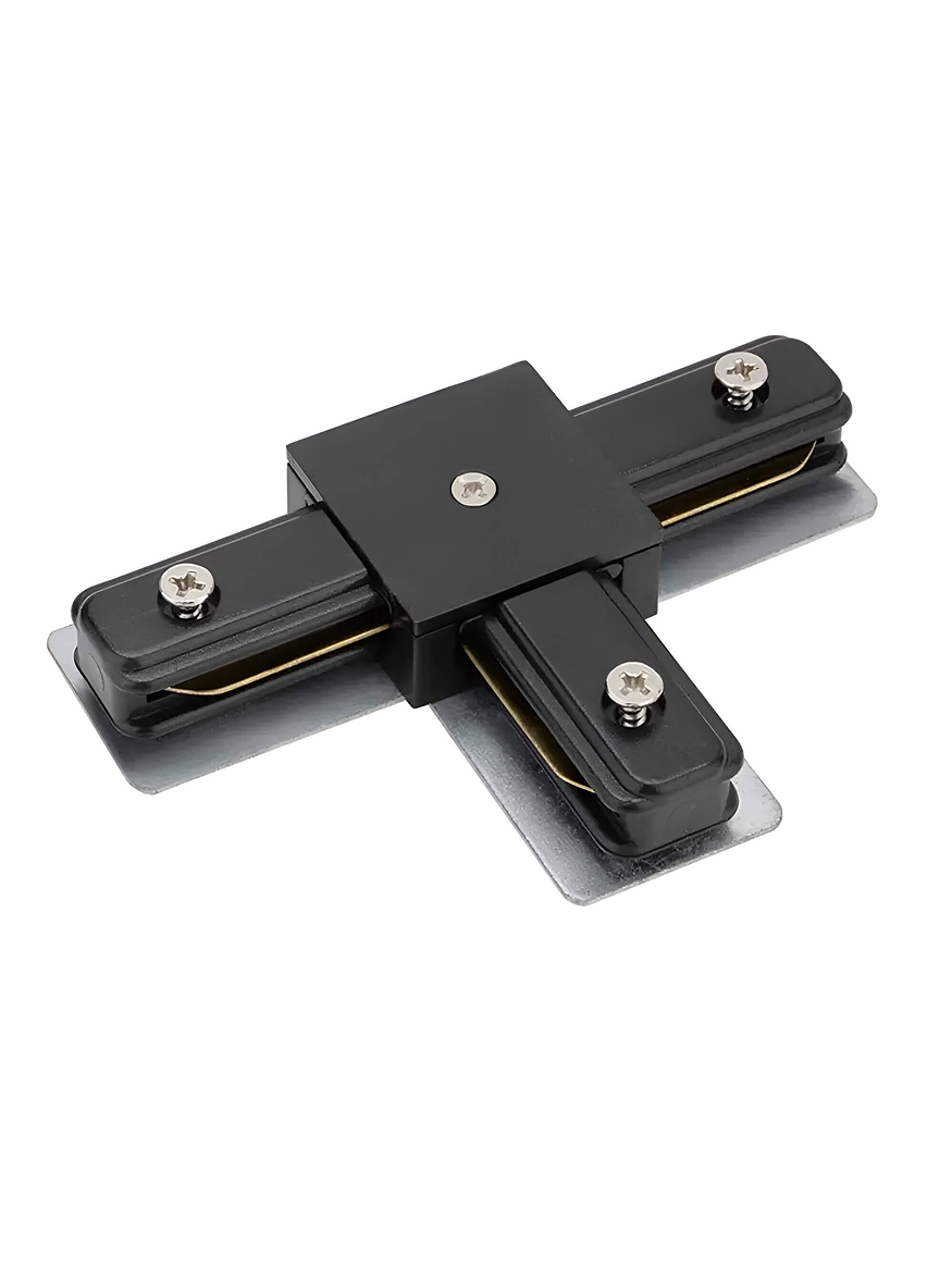 Conector Riel Monofásico T Negro  1
