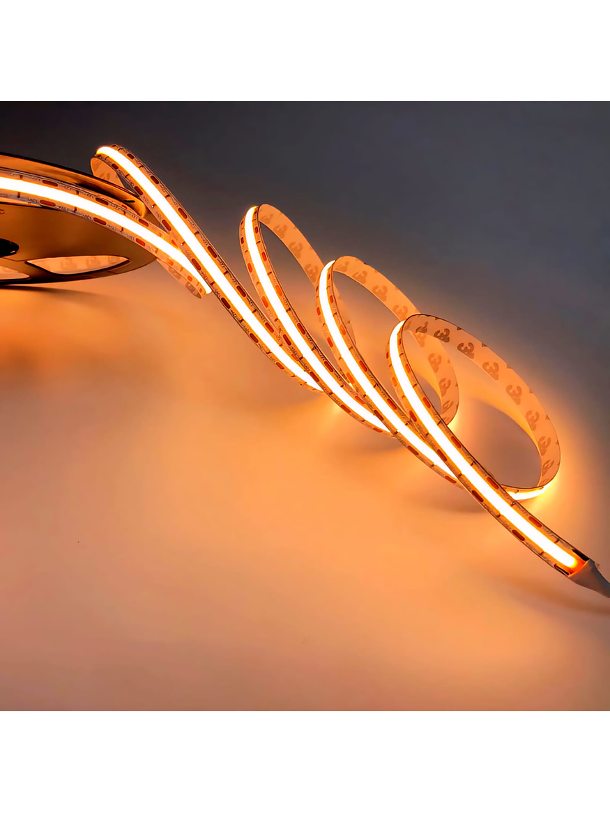 Cinta LED COB 12W Cálida 2700K Línea Continua 12V 5M IP20 2