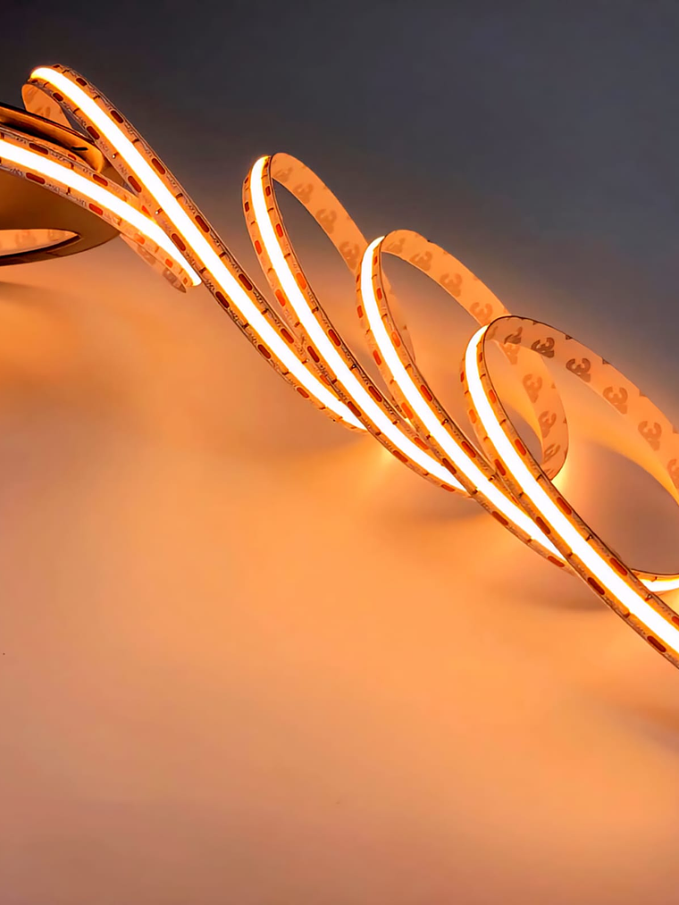 Cinta LED COB 12W Cálida 2700K Línea Continua 12V 5M IP20 2