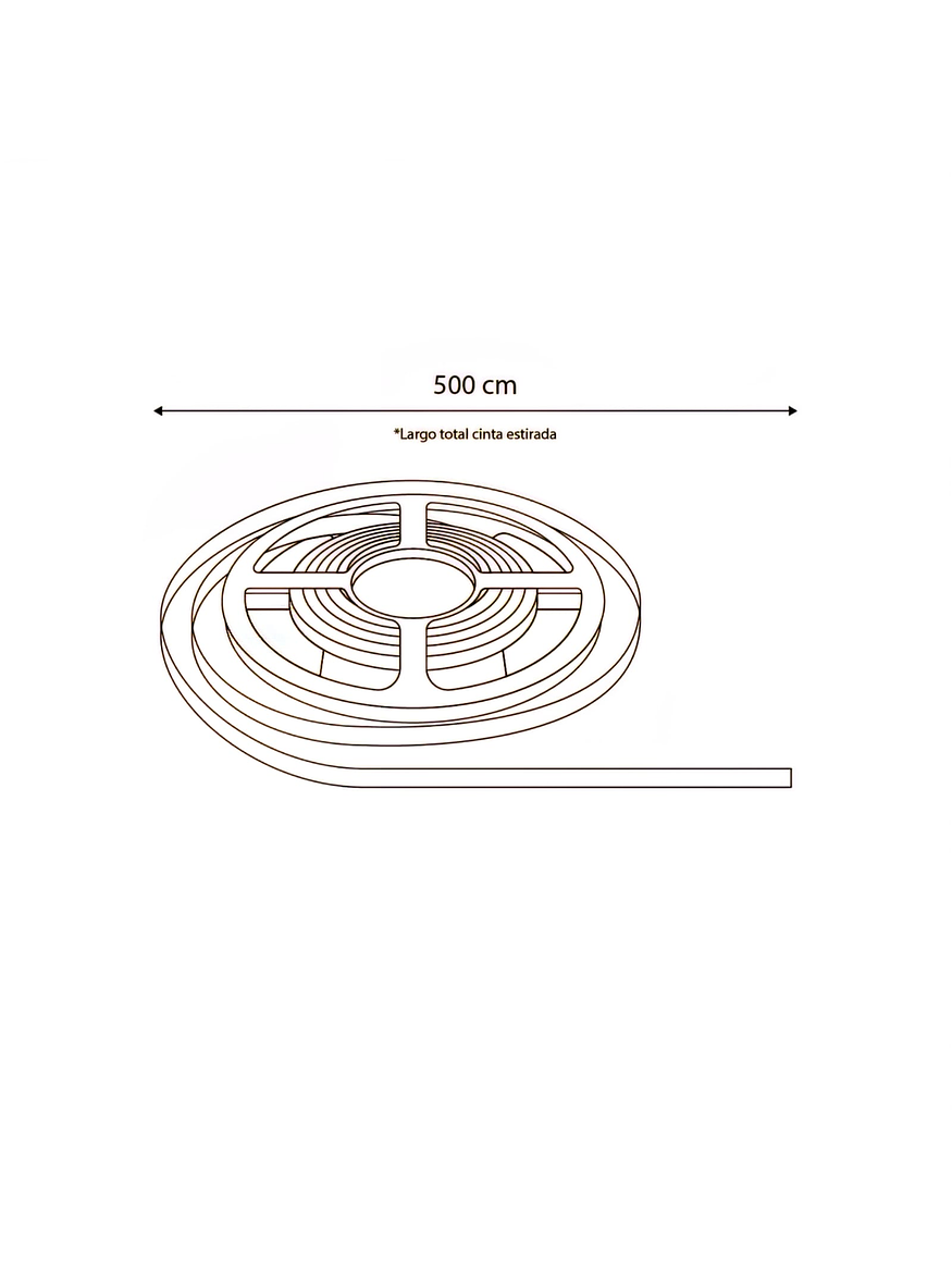 Cinta LED COB 12W Cálida 2700K Línea Continua 12V 5M IP20 3
