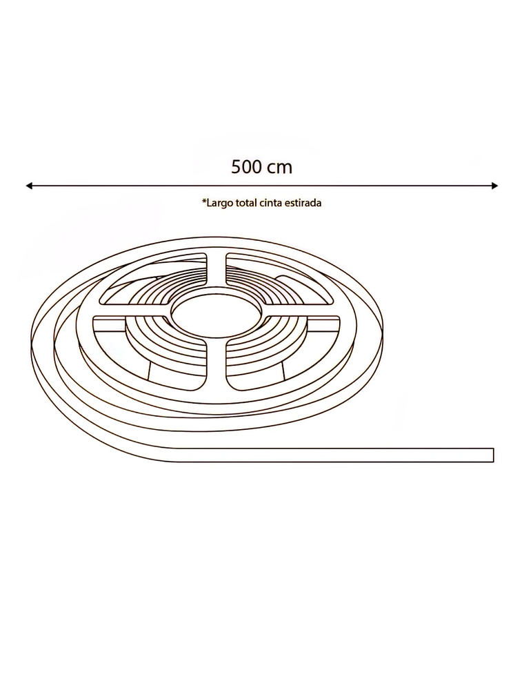Cinta LED COB 12W Cálida 2700K Línea Continua 12V 5M IP20 3