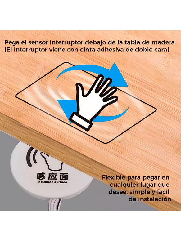 Interruptor Sensor On/Off Barrido Manual Blanco 12/24V IP20 1