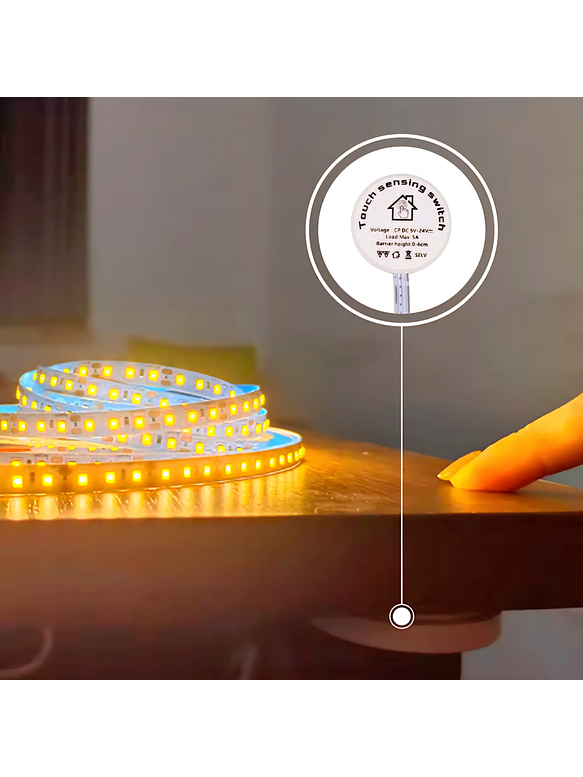 Interruptor Sensor On/Off Barrido Manual Blanco 12/24V IP20 2