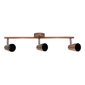 Aplique Triple GU10 Classic Cobre Cielo y Muro