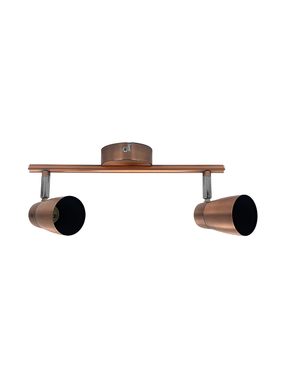Foco sobrepuesto doble GU10 IP20 Cobre 1