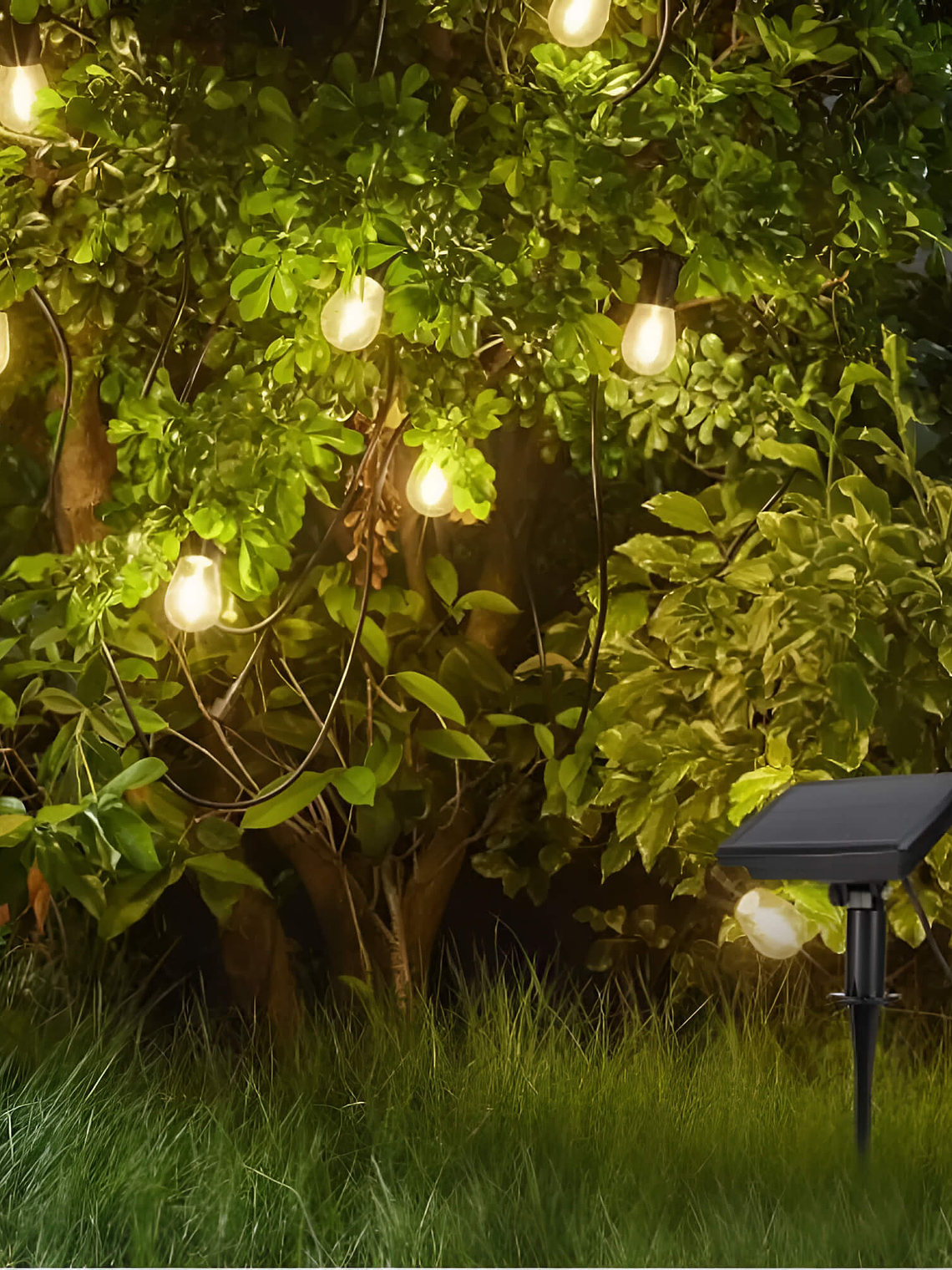 Guirnalda Solar Exterior 10 metros incluye 10 Ampolletas E27 LED  4