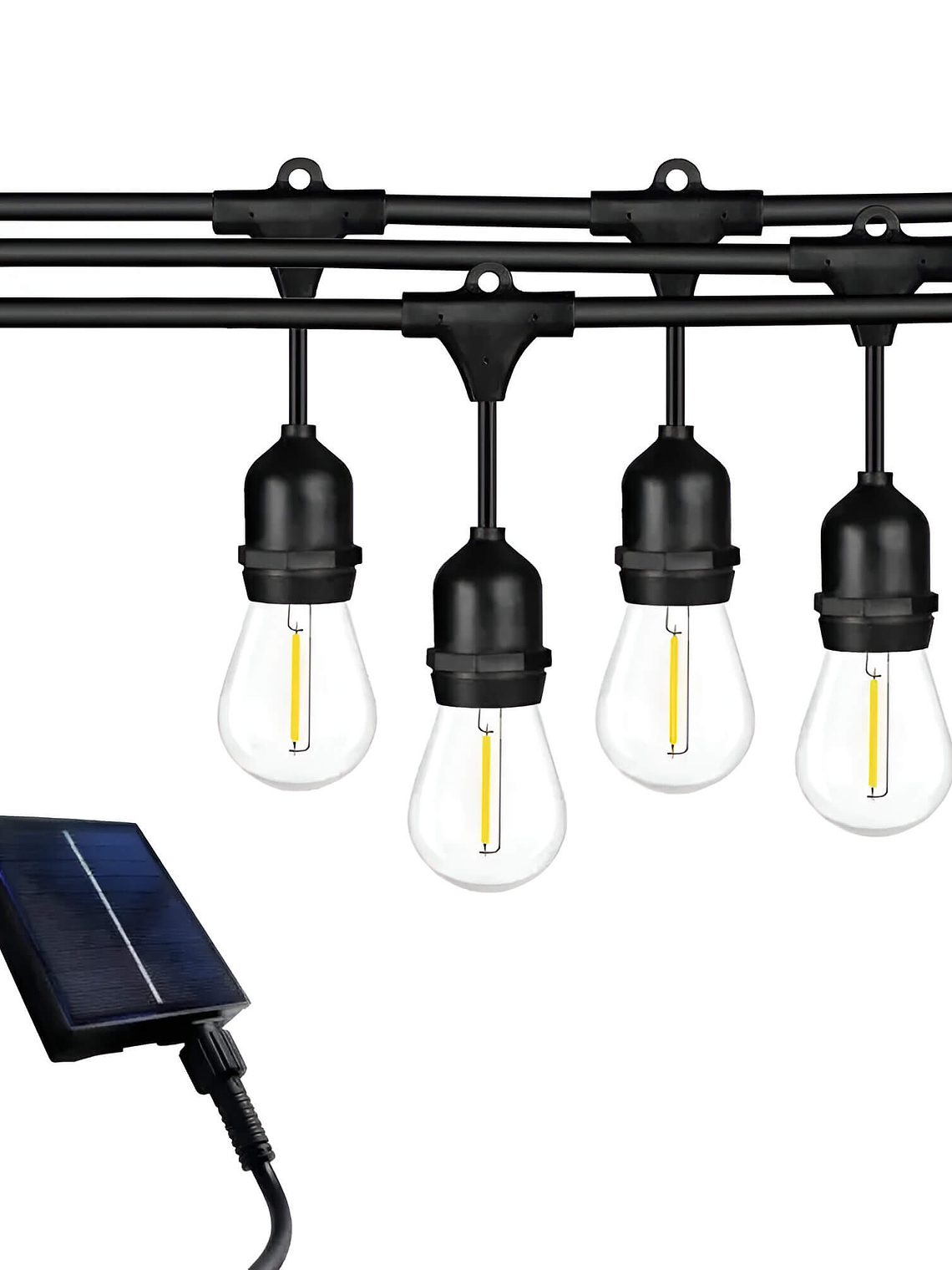 Guirnalda Solar Exterior 10 metros incluye 10 Ampolletas E27 LED  1