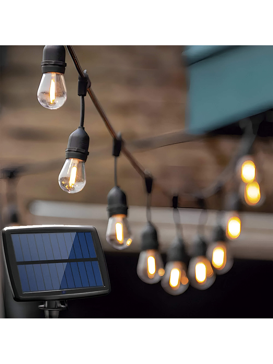 Guirnalda Solar Exterior 10 metros incluye 10 Ampolletas E27 LED  3
