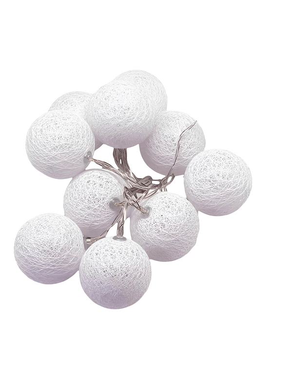 Guirnalda Luces Led - 10 Esferas Blancas - A Pilas 1