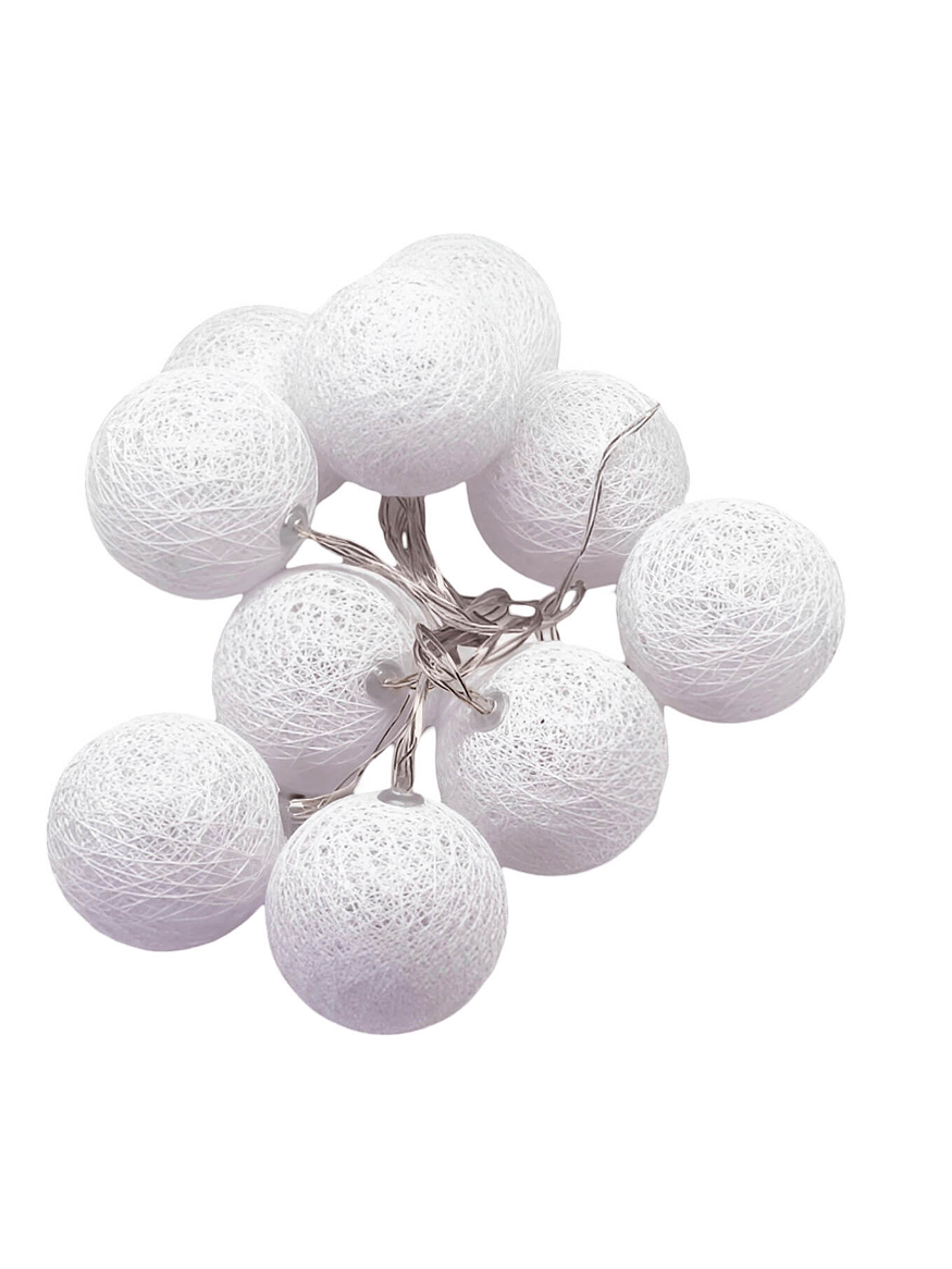 Guirnalda Luces Led - 10 Esferas Blancas - A Pilas 1