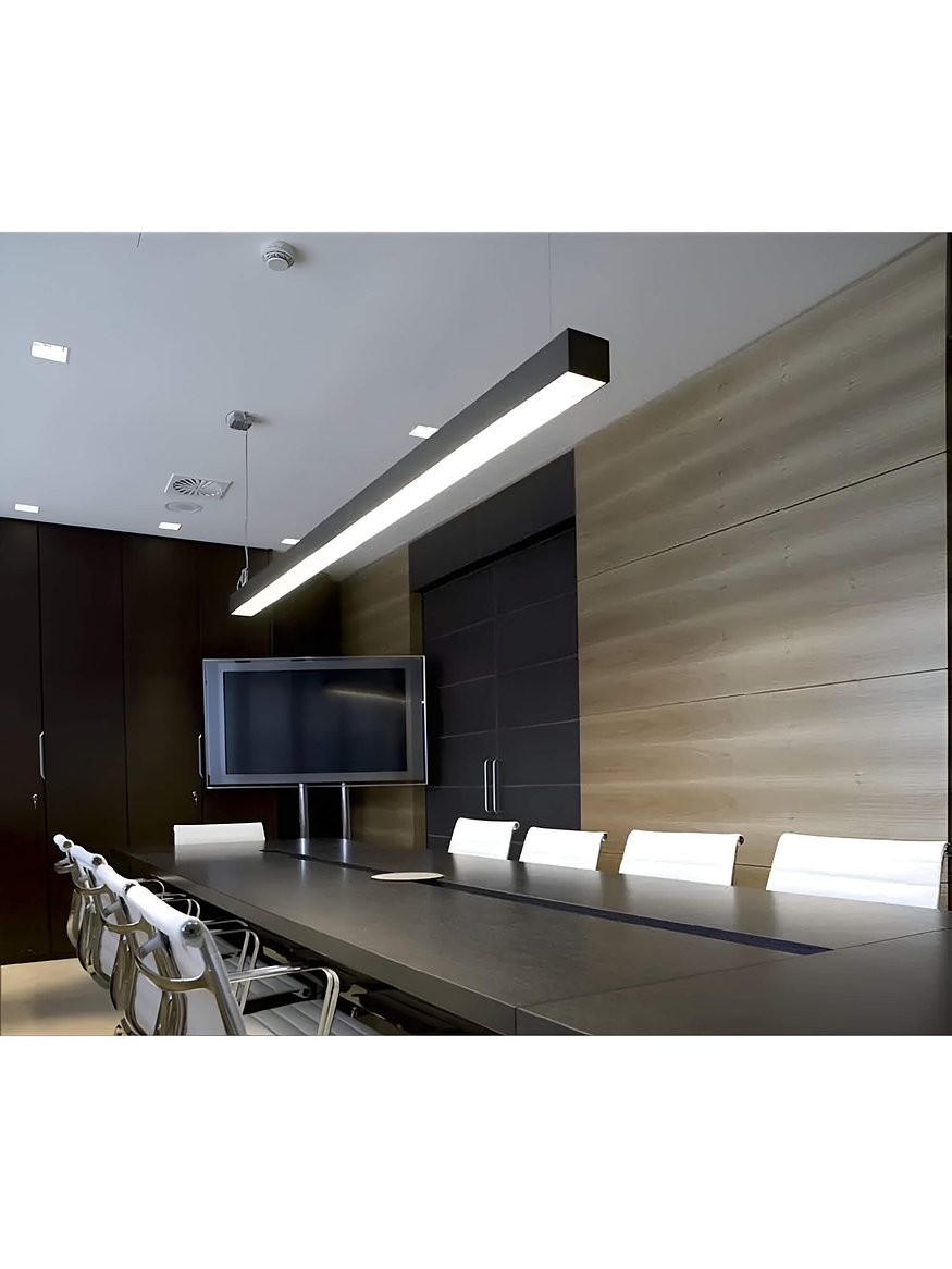 Lámpara Lineal LED 36W 120cm 3000K Negra 4