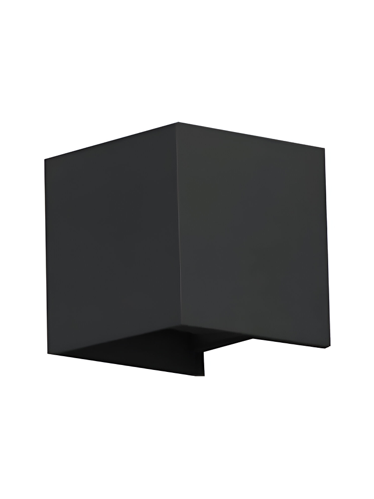 Aplique Muro 10W LED Cuadrado Bifocal negro 3000°K IP65 1