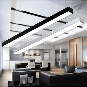 Luminaria Lineal Colgante LED 36W 4300K Neutro45x60x1200mm Carcasa Gris