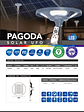 Luminaria solar Pagoda UFO 400W 5000K IP65 con control remoto - Miniatura 4