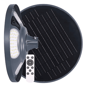Luminaria solar Pagoda UFO 400W 5000K IP65 con control remoto