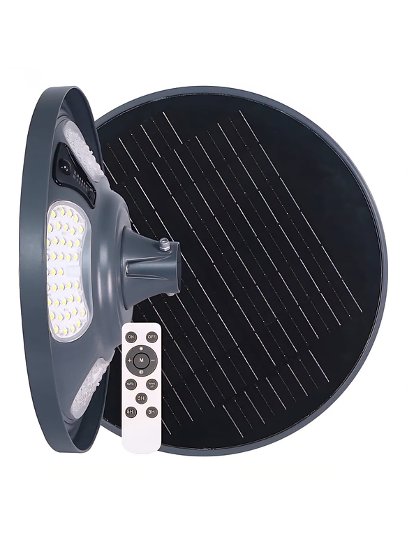 Luminaria solar Pagoda UFO 400W 5000K IP65 con control remoto 1