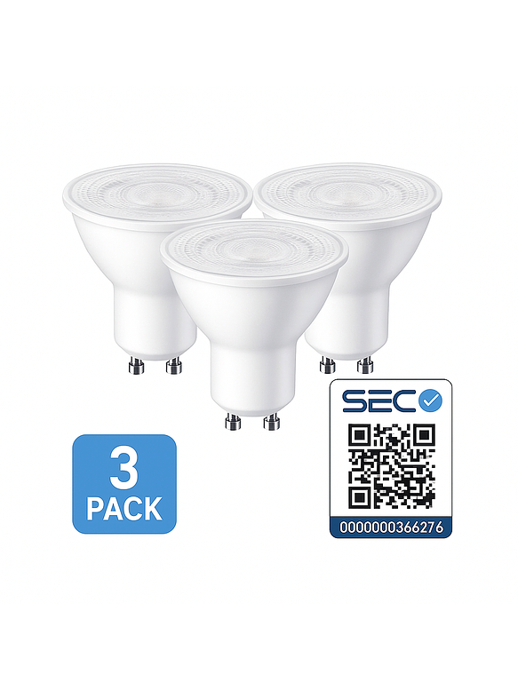 Pack 3 Focos GU10 con Riel 1 Metro Negro Luz Cálida 2