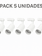 Pack 5 Foco GU10 Riel Monofásico 2Metros Blanco Luz Cálida  - Miniatura 2