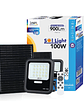 Proyector solar LED 100W luz fría IP65 con control remoto - Miniatura 2