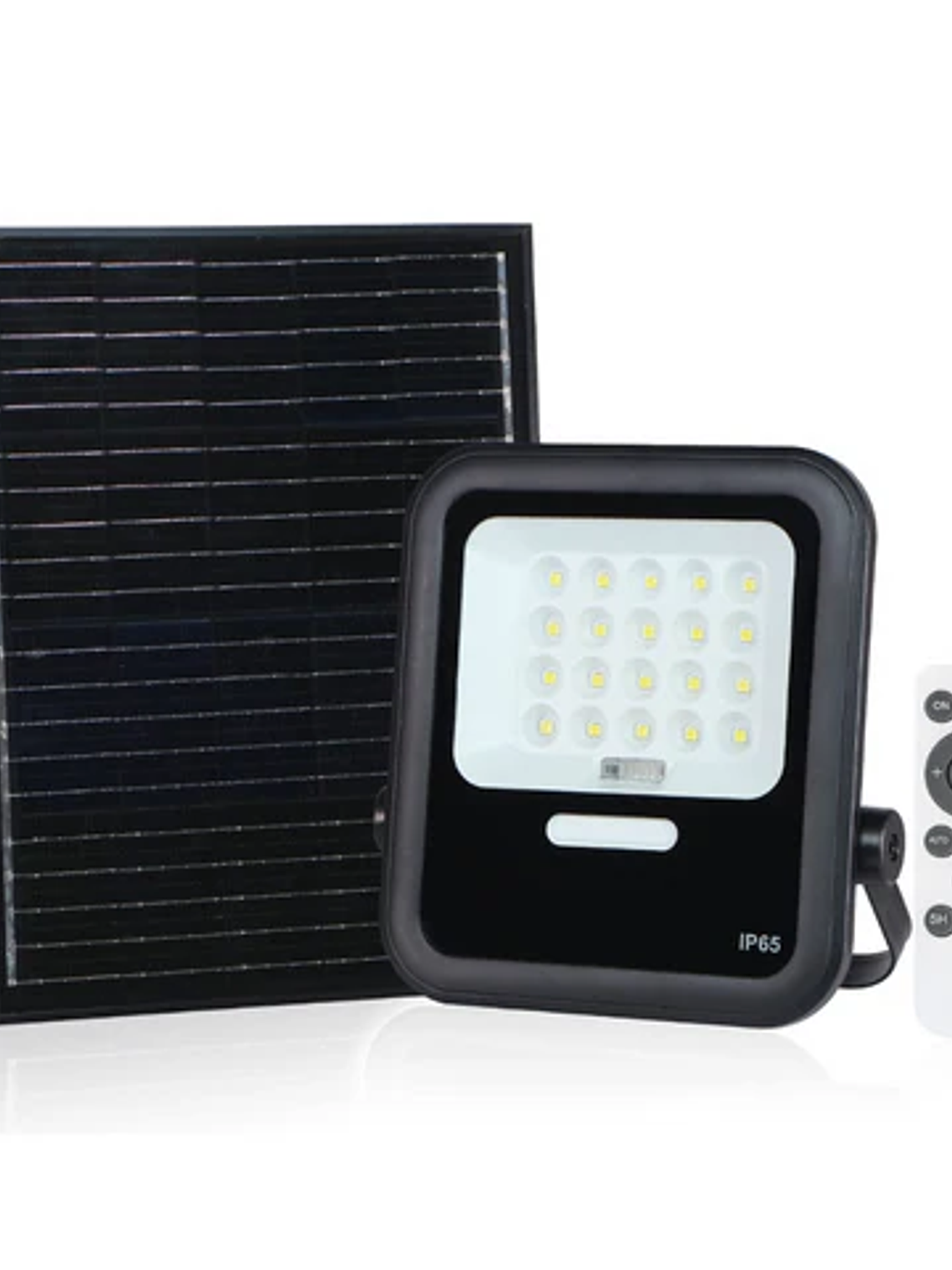 Proyector solar LED 100W luz fría IP65 con control remoto 1