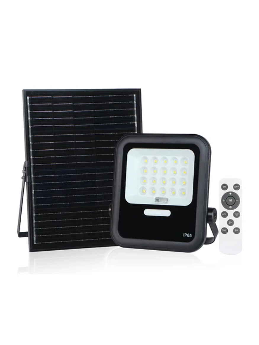 Proyector solar LED 150W luz fría IP65 con control remoto 1
