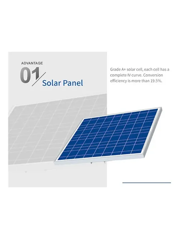 Luminaria Solar Pública LED AUSTRAL 400W Luz Fría IP65 10