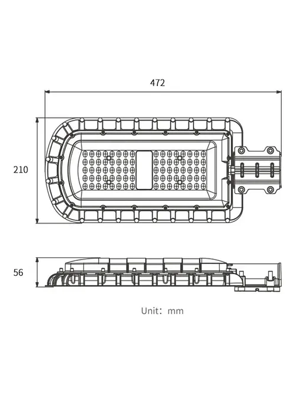 Luminaria Solar Pública LED AUSTRAL 400W Luz Fría IP65 16