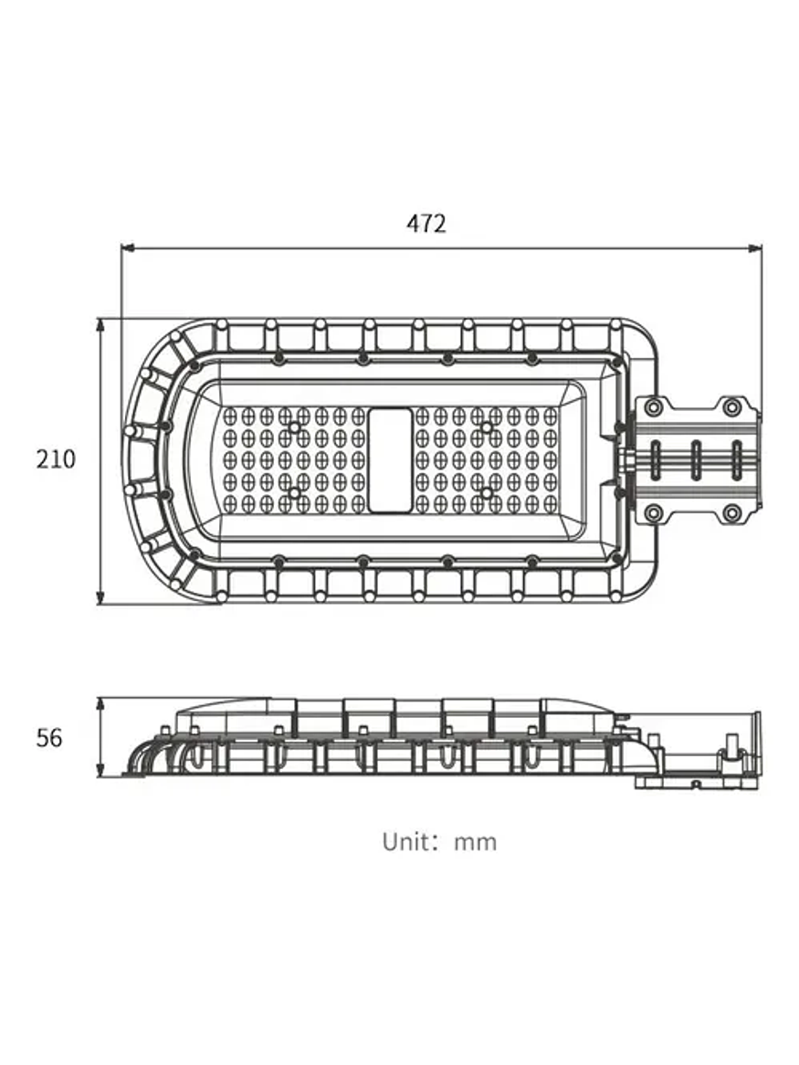 Luminaria Solar Pública LED AUSTRAL 400W Luz Fría IP65 16