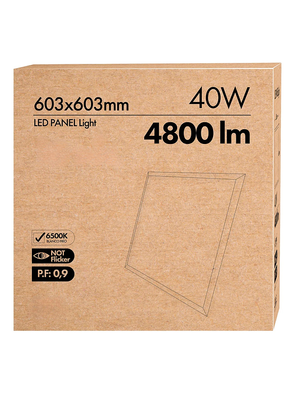 Panel LED 60x60 40W 6500K Backlight  Flicker Free 5