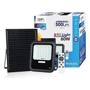 Proyector solar LED 60W luz fría IP65 con control remoto