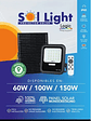 Proyector solar LED 60W luz fría IP65 con control remoto - Miniatura 2